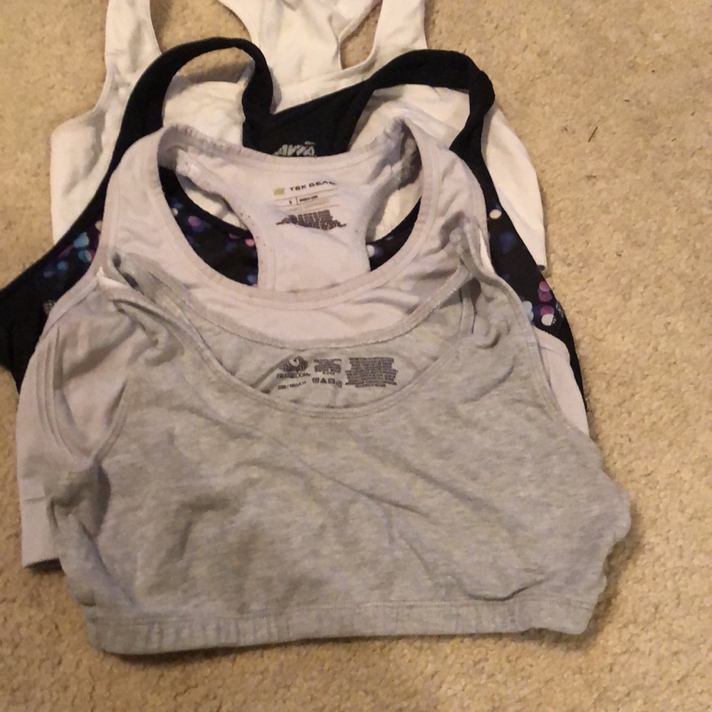 Set of 4 bralettes/sports bras gently used Sz m
